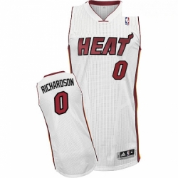 Mens Adidas Miami Heat 0 Josh Richardson Authentic White Home NBA Jersey