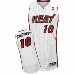 Mens Adidas Miami Heat 10 Tim Hardaway Authentic White Home NBA Jersey