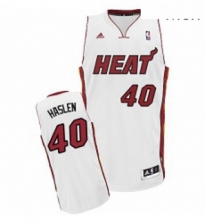 Mens Adidas Miami Heat 40 Udonis Haslem Swingman White Home NBA Jersey