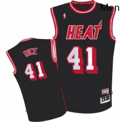 Mens Adidas Miami Heat 41 Glen Rice Authentic Black ABA Hardwood Classic NBA Jersey