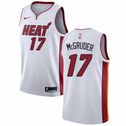 Mens Nike Miami Heat 17 Rodney McGruder Swingman White NBA Jersey Association Edition 