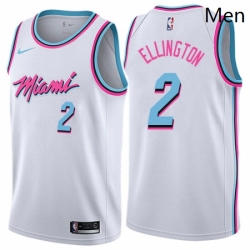 Mens Nike Miami Heat 2 Wayne Ellington Swingman White NBA Jersey City Edition