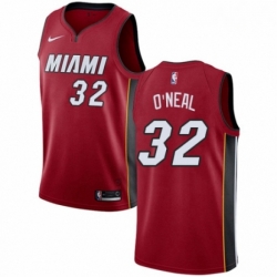 Mens Nike Miami Heat 32 Shaquille ONeal Swingman Red NBA Jersey Statement Edition