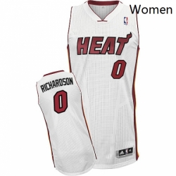 Womens Adidas Miami Heat 0 Josh Richardson Authentic White Home NBA Jersey