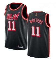 Womens Nike Miami Heat 11 Dion Waiters Authentic Black Black Fashion Hardwood Classics NBA Jersey