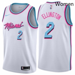 Womens Nike Miami Heat 2 Wayne Ellington Swingman White NBA Jersey City Edition