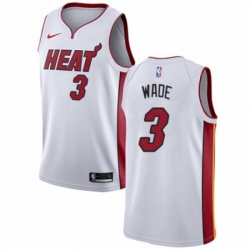 Womens Nike Miami Heat 3 Dwyane Wade Authentic NBA Jersey Association Edition
