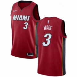 Womens Nike Miami Heat 3 Dwyane Wade Swingman Red NBA Jersey Statement Edition
