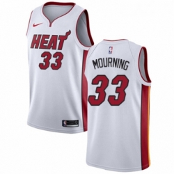 Womens Nike Miami Heat 33 Alonzo Mourning Authentic NBA Jersey Association Edition
