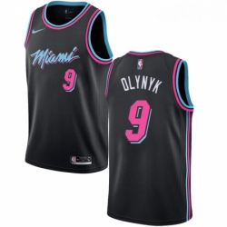 Womens Nike Miami Heat 9 Kelly Olynyk Swingman Black NBA Jersey City Edition 
