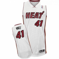 Youth Adidas Miami Heat 41 Glen Rice Authentic White Home NBA Jersey