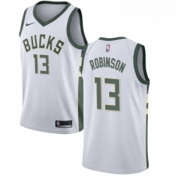 Mens Nike Milwaukee Bucks 13 Glenn Robinson Swingman White Home NBA Jersey Association Edition 