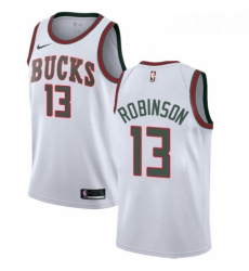 Womens Nike Milwaukee Bucks 13 Glenn Robinson Swingman White Fashion Hardwood Classics NBA Jersey 