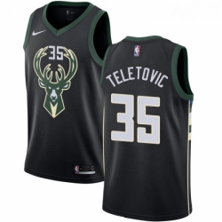 Youth Nike Milwaukee Bucks 35 Mirza Teletovic Swingman Black Alternate NBA Jersey Statement Edition