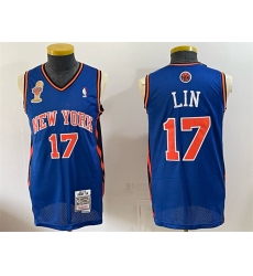 Men New Yok Knicks 17 Jeremy Lin Blue 2026 Finals Champions Patch Stitched Jersey Men New Yok Knicks 17 Jeremy Lin Blue 2026 Finals Champions Patch Stitched Jersey