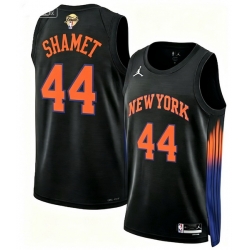 Men New Yok Knicks 44 Landry Shamet Black 2026 Final Patch 2025 26 Statement Edition Stitched Basketball Jersey
