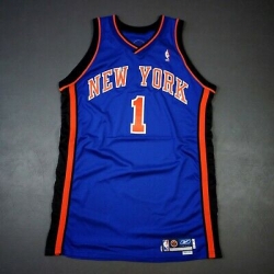 Men New York Knicks #1 Penny Hardaway Blue Jersey