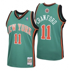 Men New York Knicks 11 Jamal Crawford 2006 07 Green Swingman Stitched Jersey