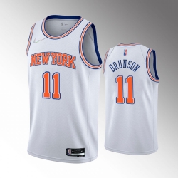 Men New York Knicks 2021 22 Jalen Brunson #11 Association Edition Black Jersey