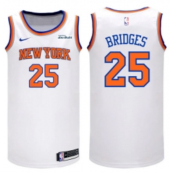 Men New York Knicks #25 MIKAL BRIDGES White Home Stitched NBA Jersey Icon Edition