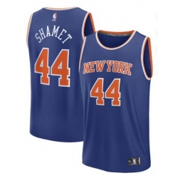 Men New York Knicks Landry Shamet #44 Blue Away Stitched NBA Jersey