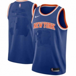 Men Nike New York Knicks Blank Blue Stitched NBA Jersey