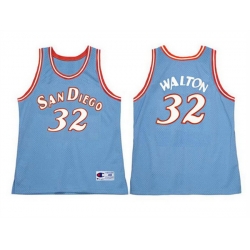 Men San Diego Clippers 2332 Bill Walton 1983 Blue Stitched Jersey