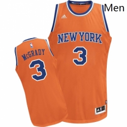 Mens Adidas New York Knicks 3 Tracy McGrady Swingman Orange Alternate NBA Jersey