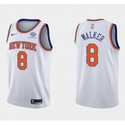 New Yok New York Knicks 8 Kemba Walker Association Edition Stitched Swingman Basketball Jersey