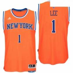 New York Knicks 1 Courtney Lee Alternate Orange New Swingman Jersey