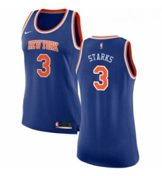 Womens Nike New York Knicks 3 John Starks Authentic Royal Blue NBA Jersey Icon Edition