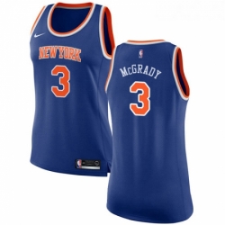 Womens Nike New York Knicks 3 Tracy McGrady Swingman Royal Blue NBA Jersey Icon Edition