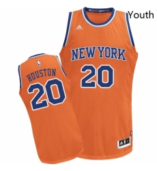 Youth Adidas New York Knicks 20 Allan Houston Swingman Orange Alternate NBA Jersey