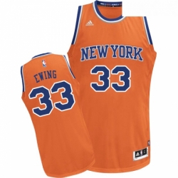 Youth Adidas New York Knicks 33 Patrick Ewing Swingman Orange Alternate NBA Jersey