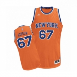 Youth New York Knicks 67 Taj Gibson Swingman Orange Alternate Basketball Jersey 