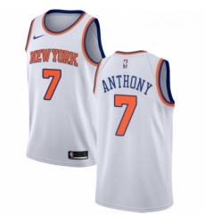 Youth Nike New York Knicks 7 Carmelo Anthony Authentic White NBA Jersey Association Edition