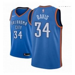 Men NBA 2018 19 Oklahoma City Thunder 34 Tyler Davis Icon Edition Blue Jersey 