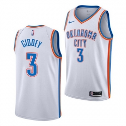 Men Nike Oklahoma City Thunder 3 Josh Giddey White Jersey