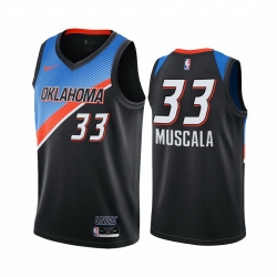 Men Nike Oklahoma City Thunder 33 Mike Muscala Black NBA Swingman 2020 21 City Edition Jersey