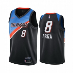 Men Nike Oklahoma City Thunder 8 Trevor Ariza Black NBA Swingman 2020 21 City Edition Jersey