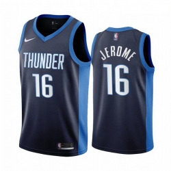 Men Oklahoma City Thunder 16 Ty Jerome Navy NBA Swingman 2020 21 Earned Edition Jersey