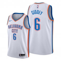 Men Oklahoma City Thunder 6 Josh Giddey White Jersey