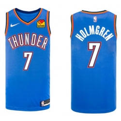 Men Oklahoma City Thunder 7 Chet Holmgren Nike Stitched Swingman Jersey