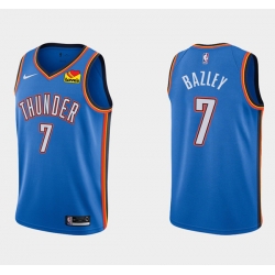 Men Oklahoma City Thunder 7 Darius Bazley Blue Stitched Basketball Jersey