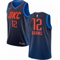 Mens Nike Oklahoma City Thunder 12 Steven Adams Swingman Navy Blue NBA Jersey Statement Edition