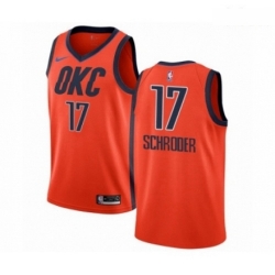 Mens Nike Oklahoma City Thunder 17 Dennis Schroder Orange Swingman Jersey Earned Edition 
