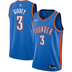 Men's Oklahoma City Thunder Josh Giddey #3 Blue Dri-FIT Swingman Jersey