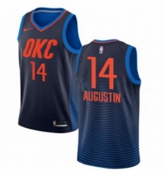 Womens Nike Oklahoma City Thunder 14 DJ Augustin Swingman Navy Blue NBA Jersey Statement Edition