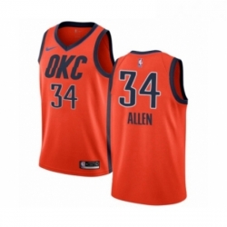 Womens Nike Oklahoma City Thunder 34 Ray Allen Orange Swingman Jersey Earned Edition