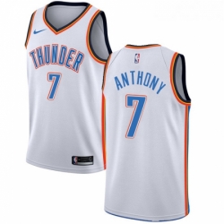 Youth Nike Oklahoma City Thunder 7 Carmelo Anthony Authentic White Home NBA Jersey Association Edition 